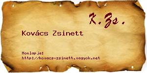 Kovács Zsinett névjegykártya